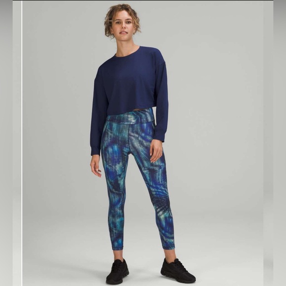 Lululemon Wunder Train High-Rise Tight 28"  Shapeshifter Flux Blue Multi size 10 - Picture 1 of 7